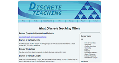 Desktop Screenshot of discreteteaching.com