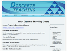 Tablet Screenshot of discreteteaching.com